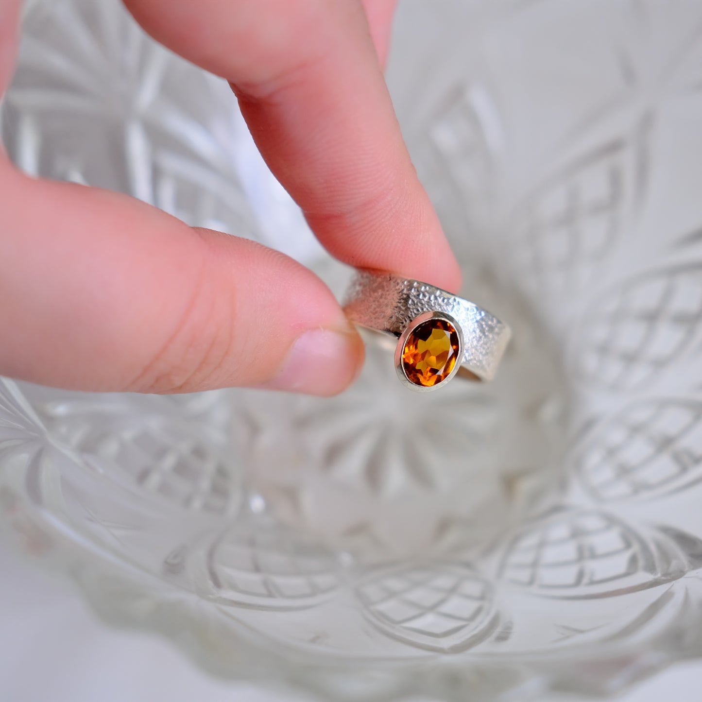 Citrine and Sterling Silver Ring