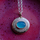 Chalcedony Cabochon Starburst Pendant