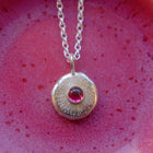 Rhodolite Garnet Cabochon Starburst Pendant