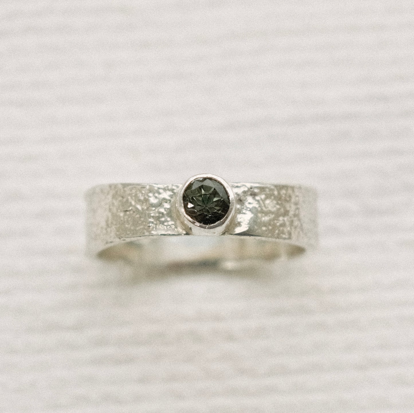 Dark Grey Brazilian Tourmaline Ring