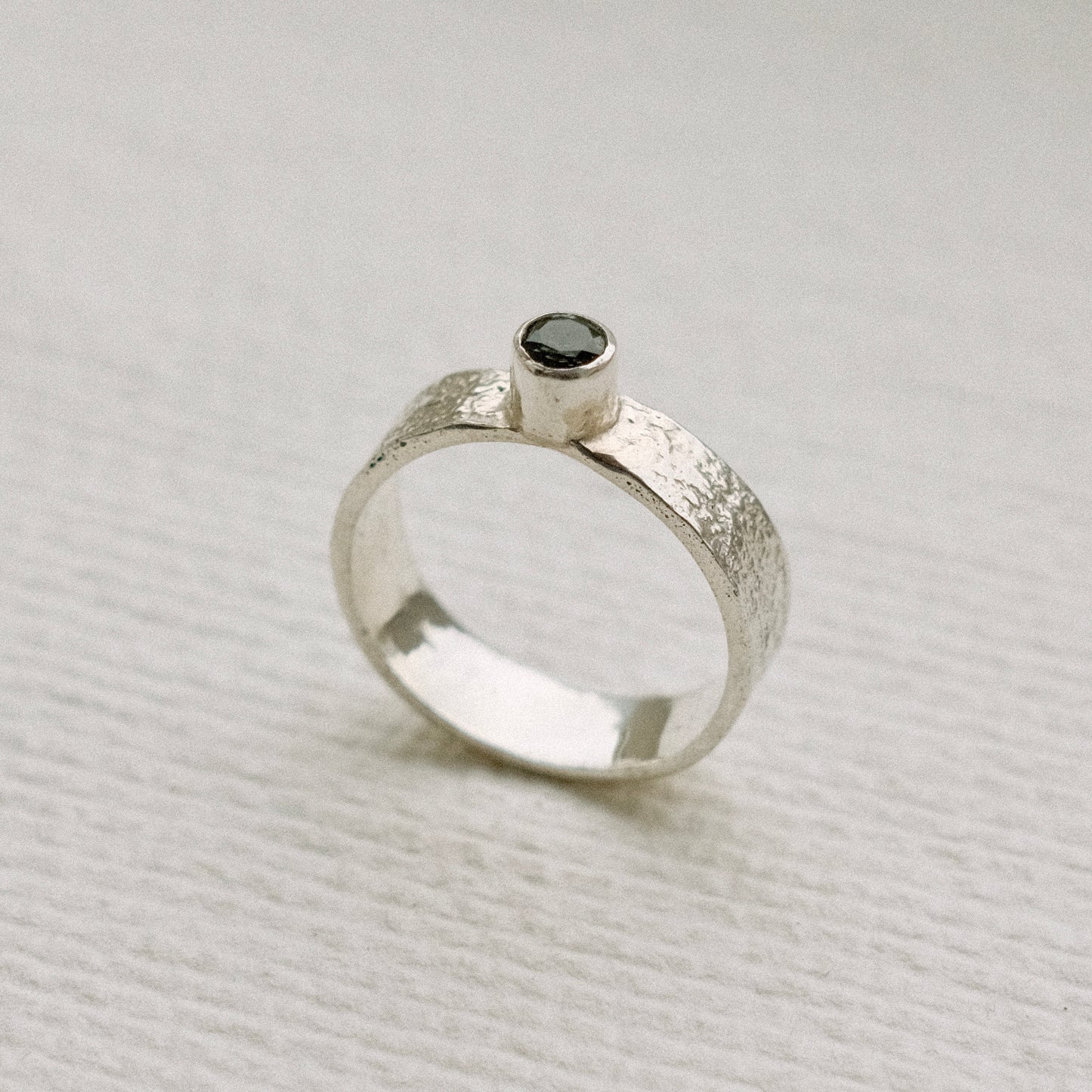 Dark Grey Brazilian Tourmaline Ring