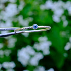 Dainty Moissanite Textured Ring