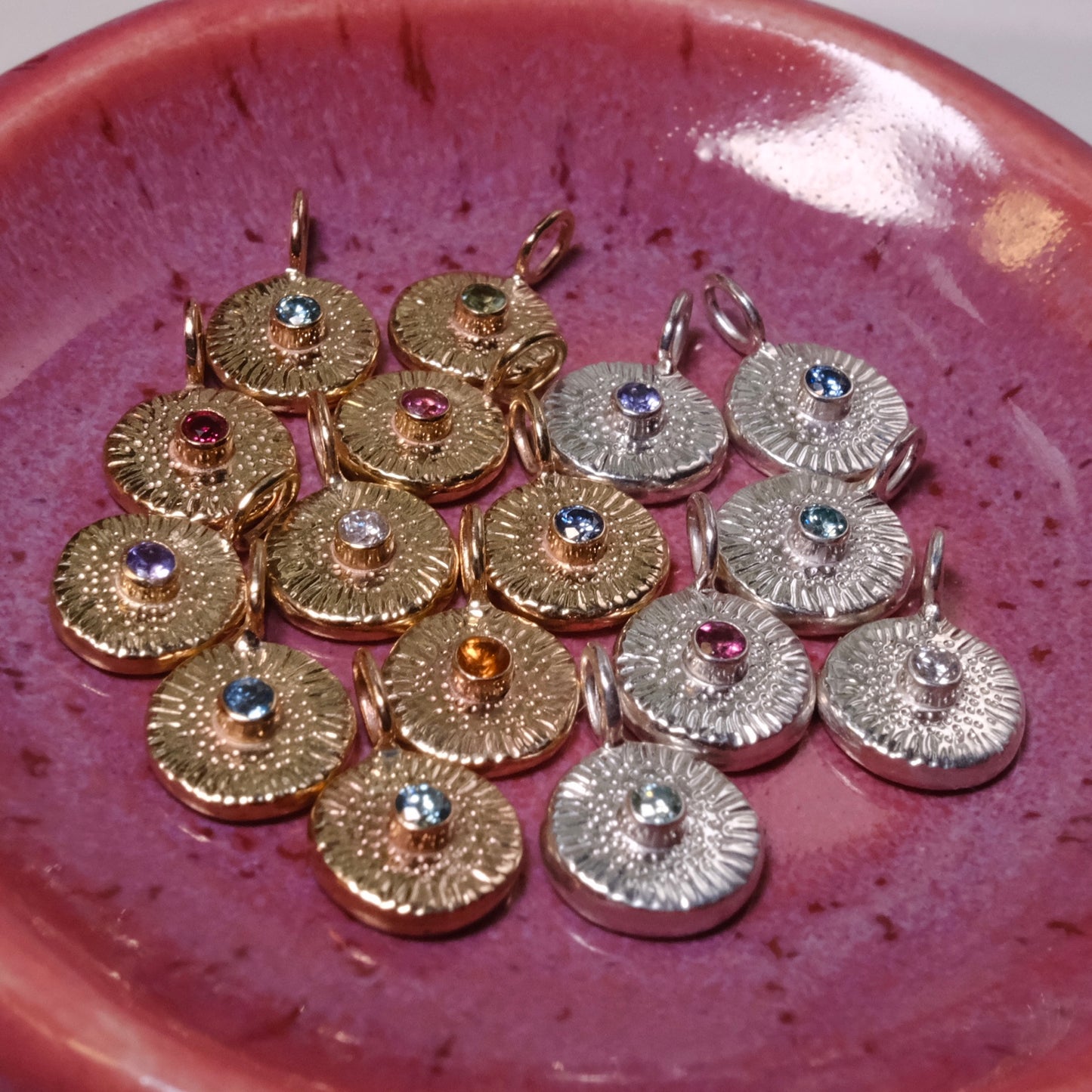 Sterling Silver Dainty Starbursts - Multiple Gem Options