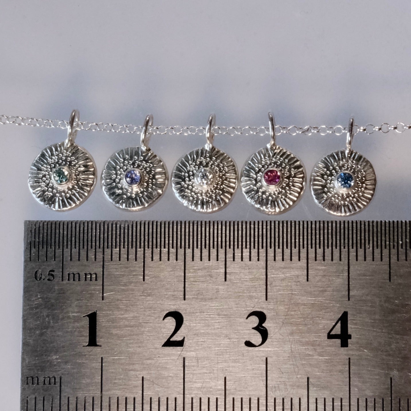 Sterling Silver Dainty Starbursts - Multiple Gem Options