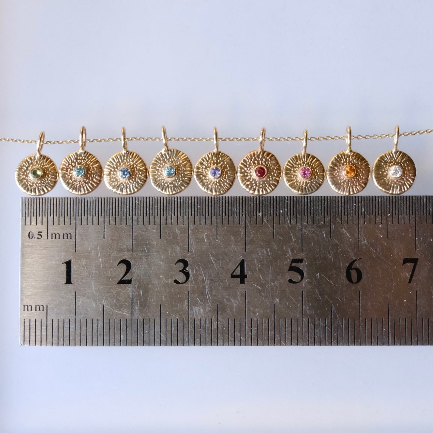 9ct Gold Dainty Starbursts - Multiple Gem Options