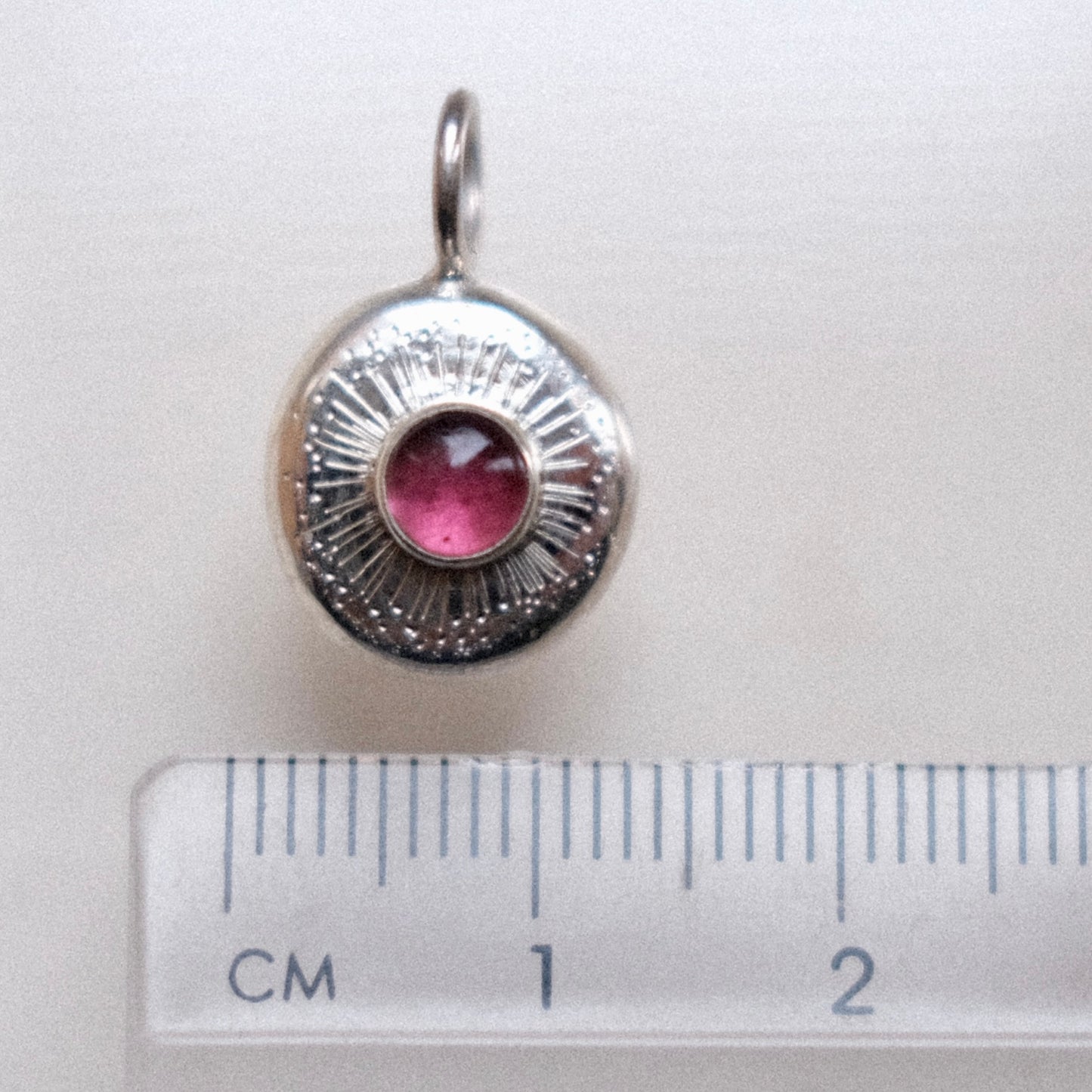Rhodolite Garnet Starburst Pendant