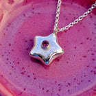 Pink Tourmaline Starburst Necklace