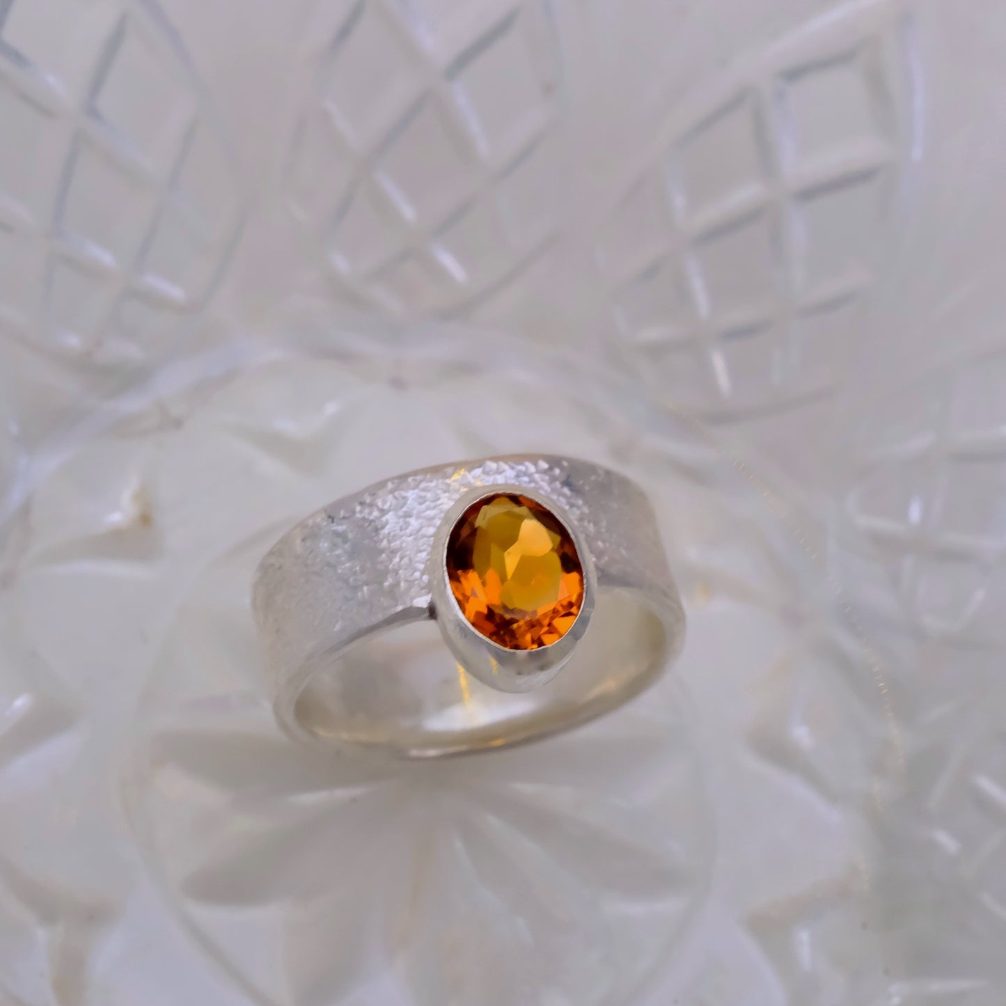 Citrine and Sterling Silver Ring