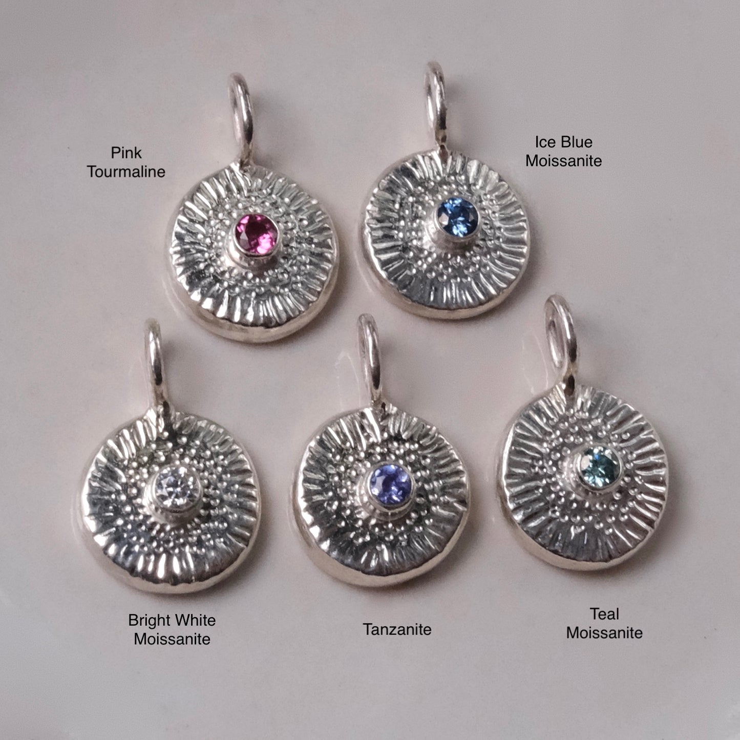 Sterling Silver Dainty Starbursts - Multiple Gem Options