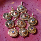 9ct Gold Dainty Starbursts - Multiple Gem Options