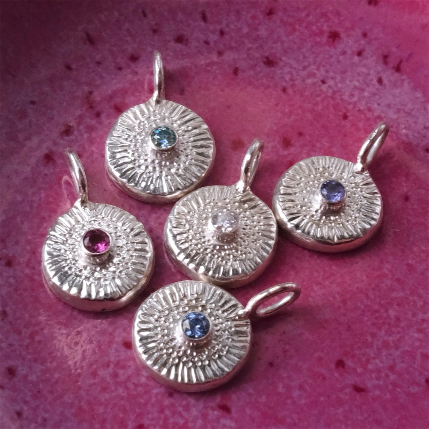 Sterling Silver Dainty Starbursts - Multiple Gem Options