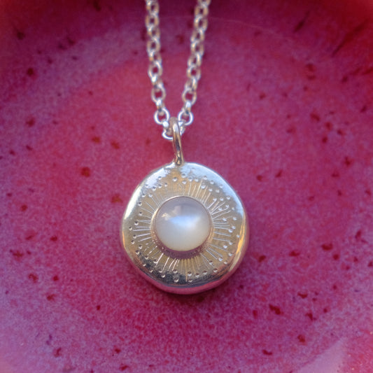 Mother-of-Pearl Starburst Pendant