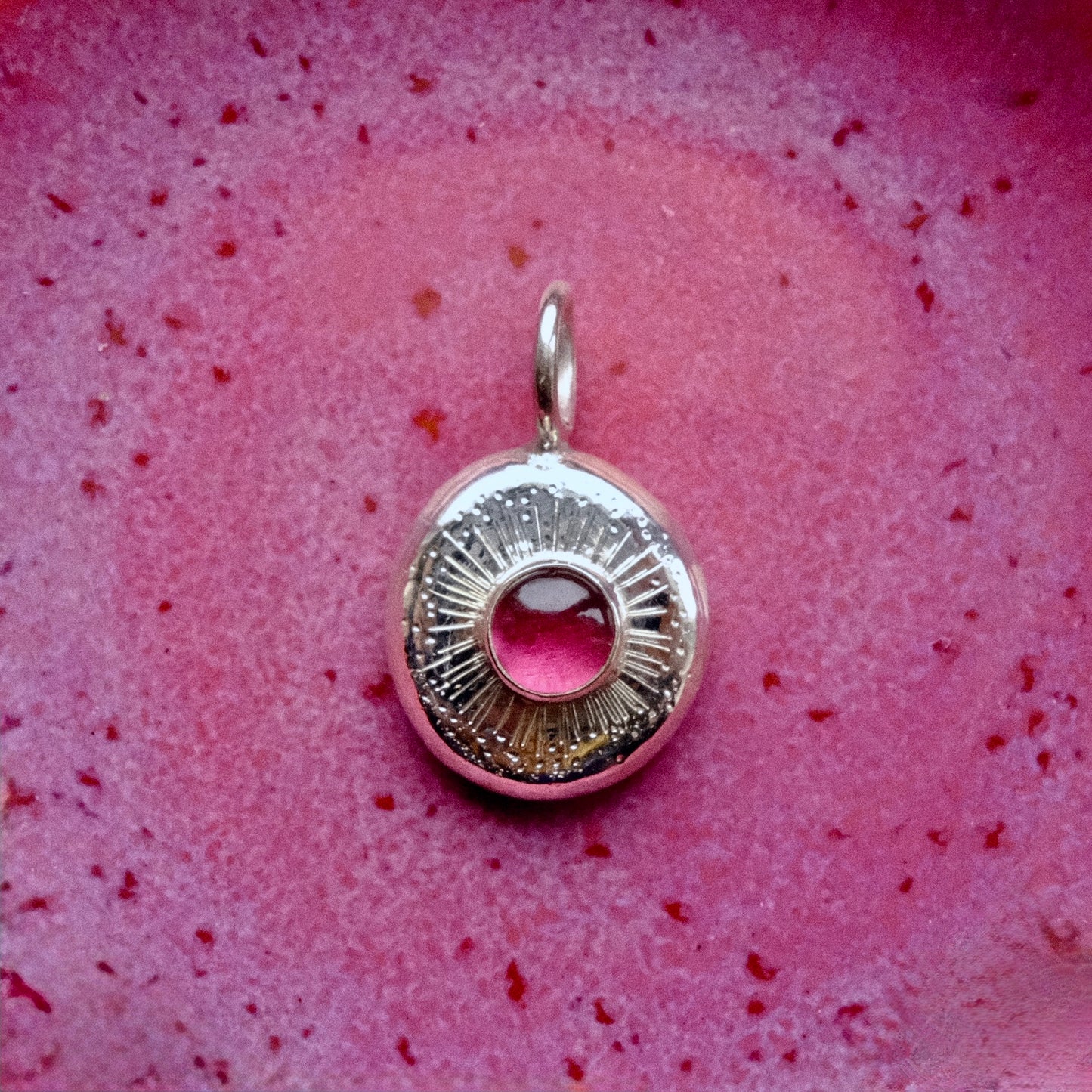 Rhodolite Garnet Starburst Pendant