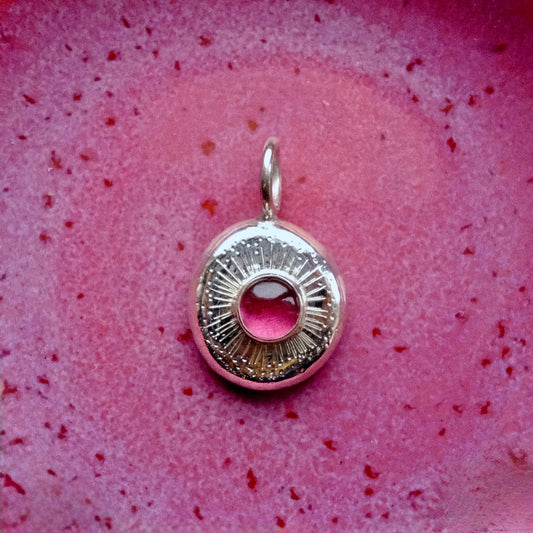 Rhodolite Garnet Starburst Pendant