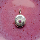 Dainty Rhodolite Garnet Starburst Pendant