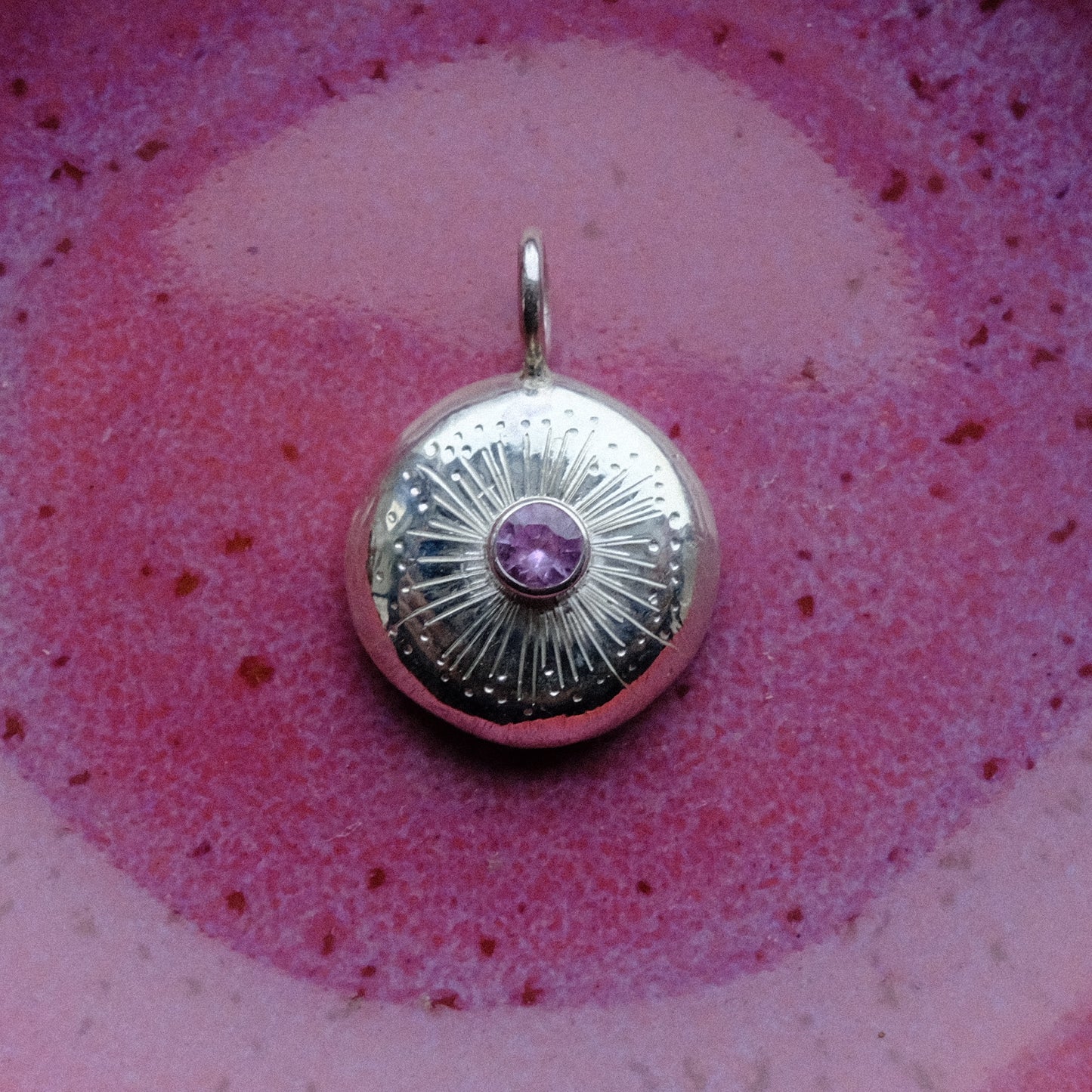 Baby Pink Sapphire Starburst Pendant