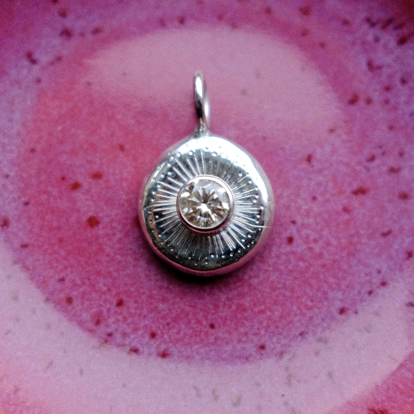 Champagne Moissanite Starburst Pendant