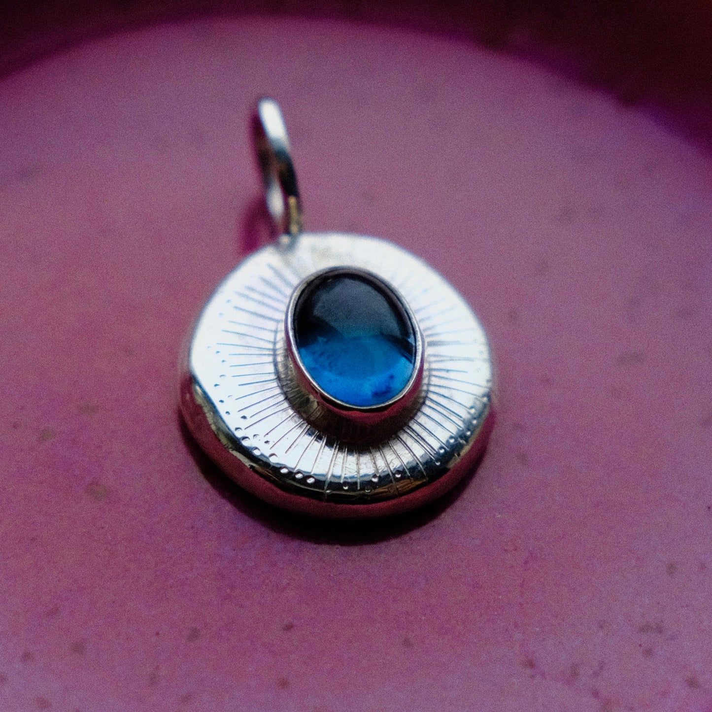 London Blue Topaz Starburst Pendant