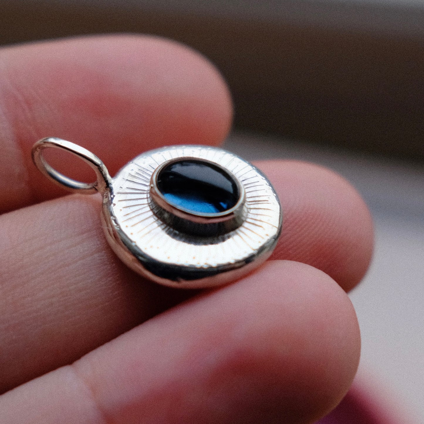 London Blue Topaz Starburst Pendant