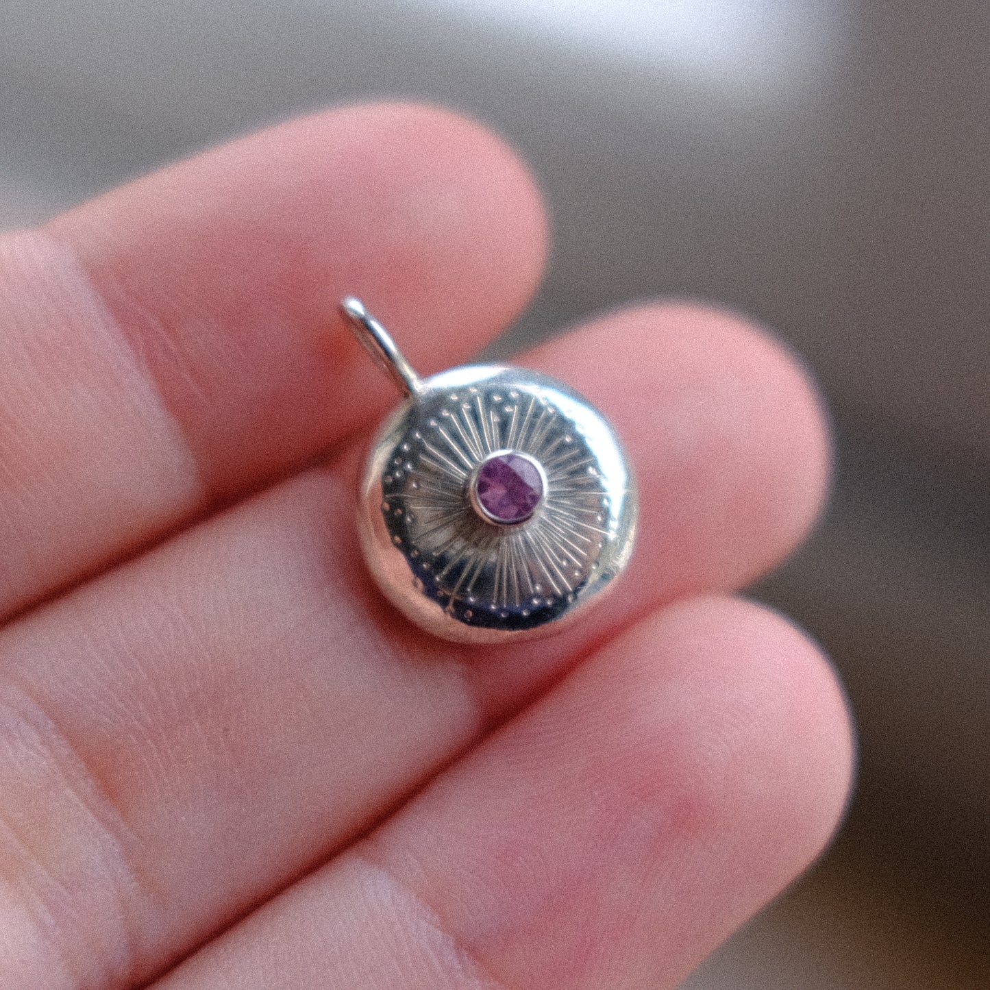 Baby Pink Sapphire Starburst Pendant