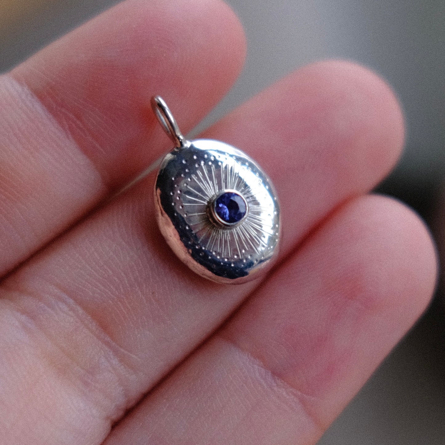 Sapphire Starburst Pendant