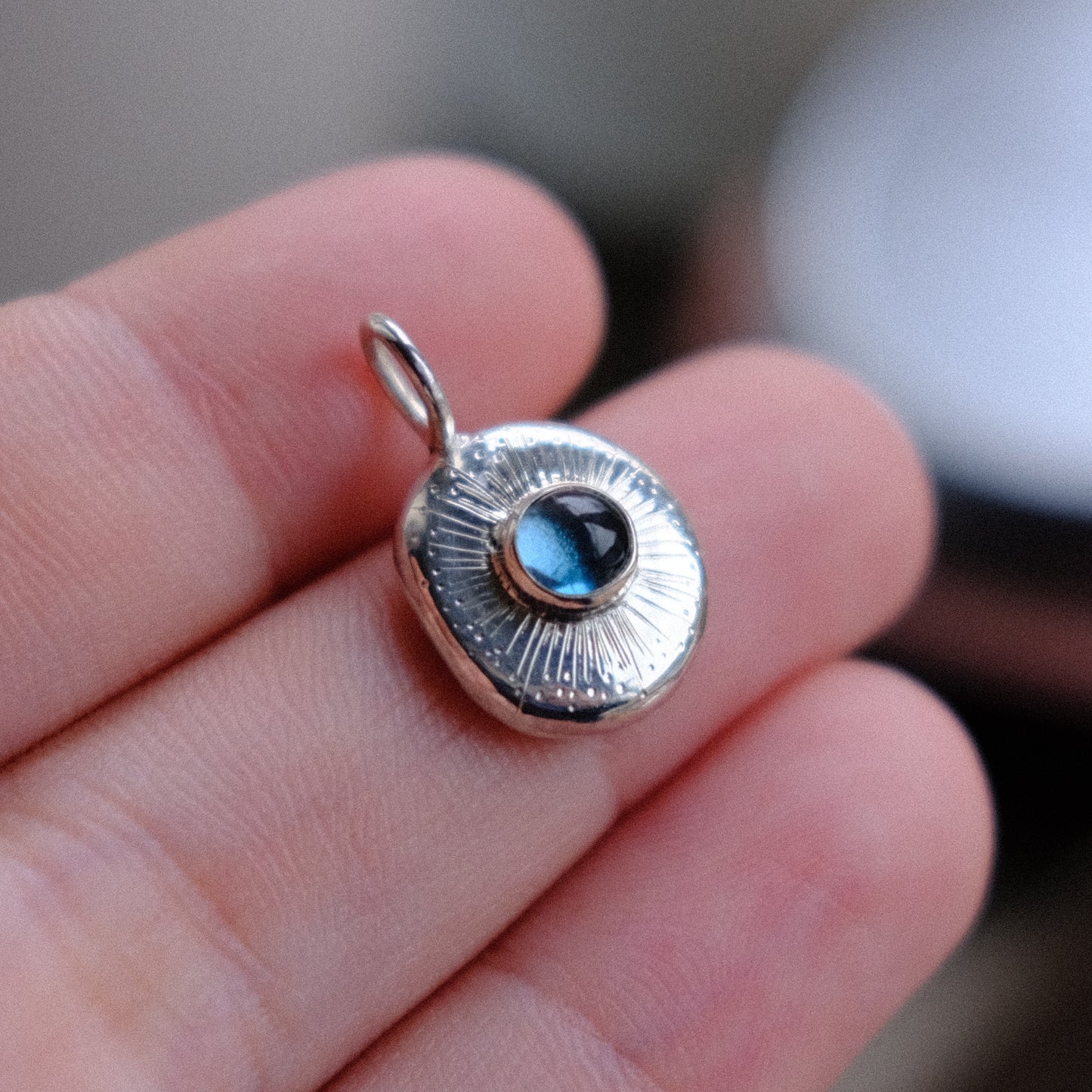 London Blue Topaz Starburst Pendant