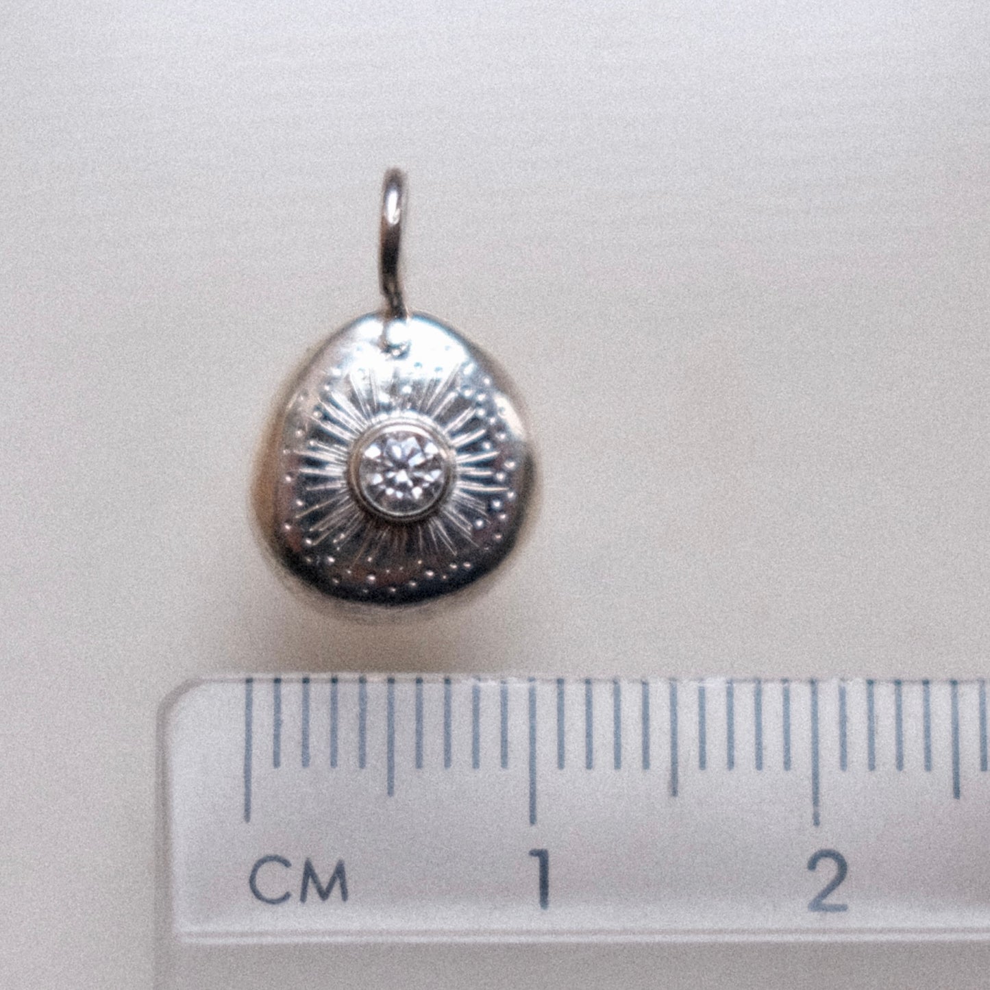 Icy White Moissanite Starburst Pendant
