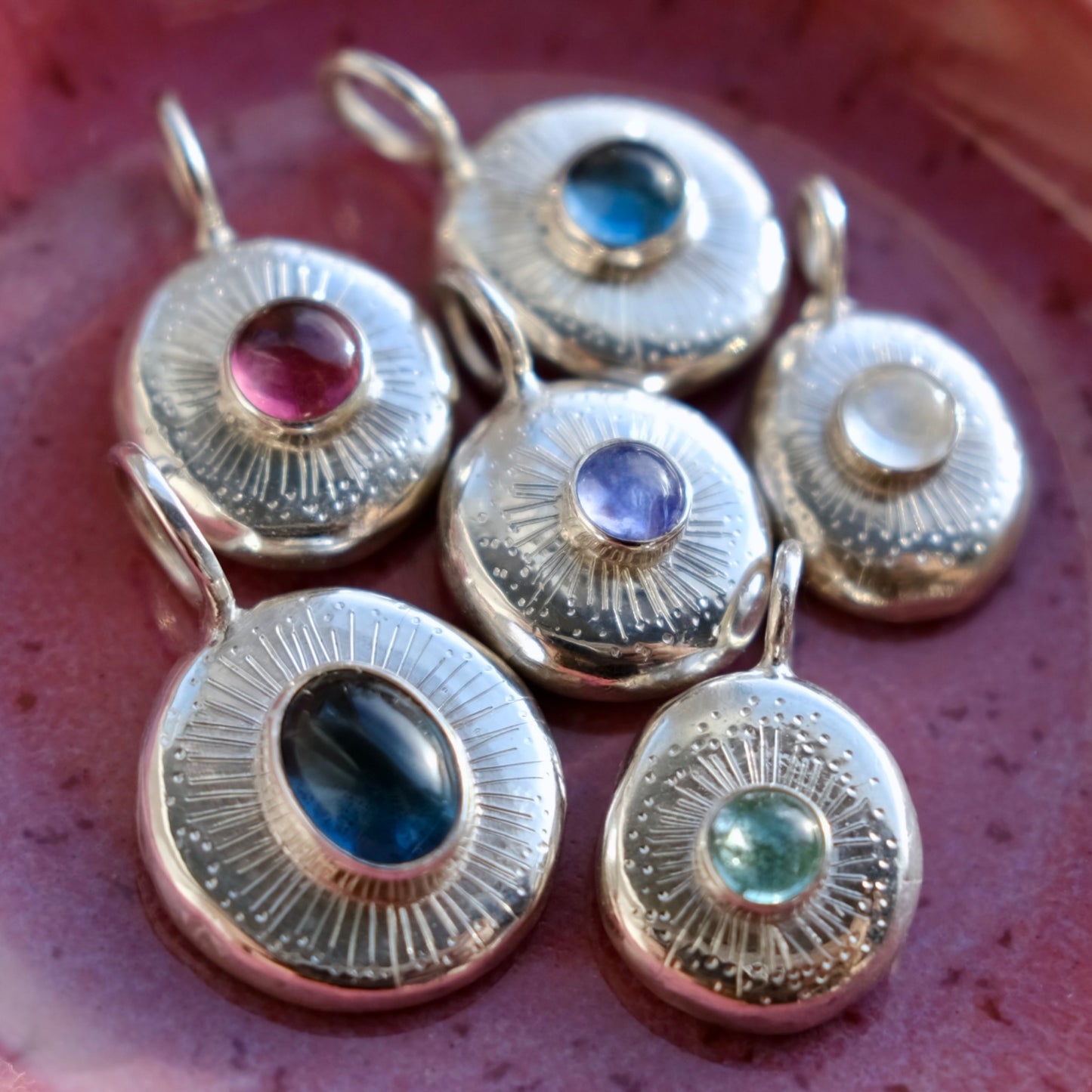 Mint Green Tourmaline Starburst Pendant